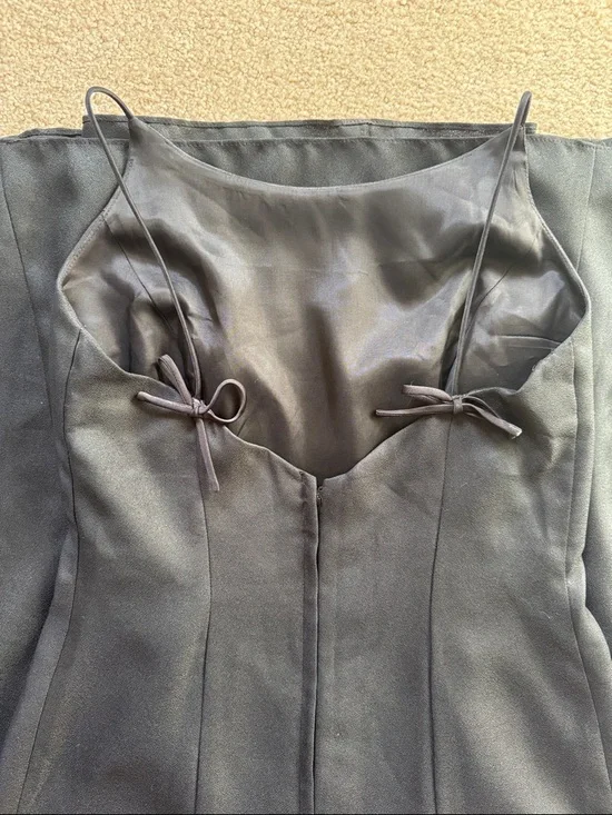 Y2K LBD Black Formal Dress - Vintage Womens 10 - Picture 9 of 11